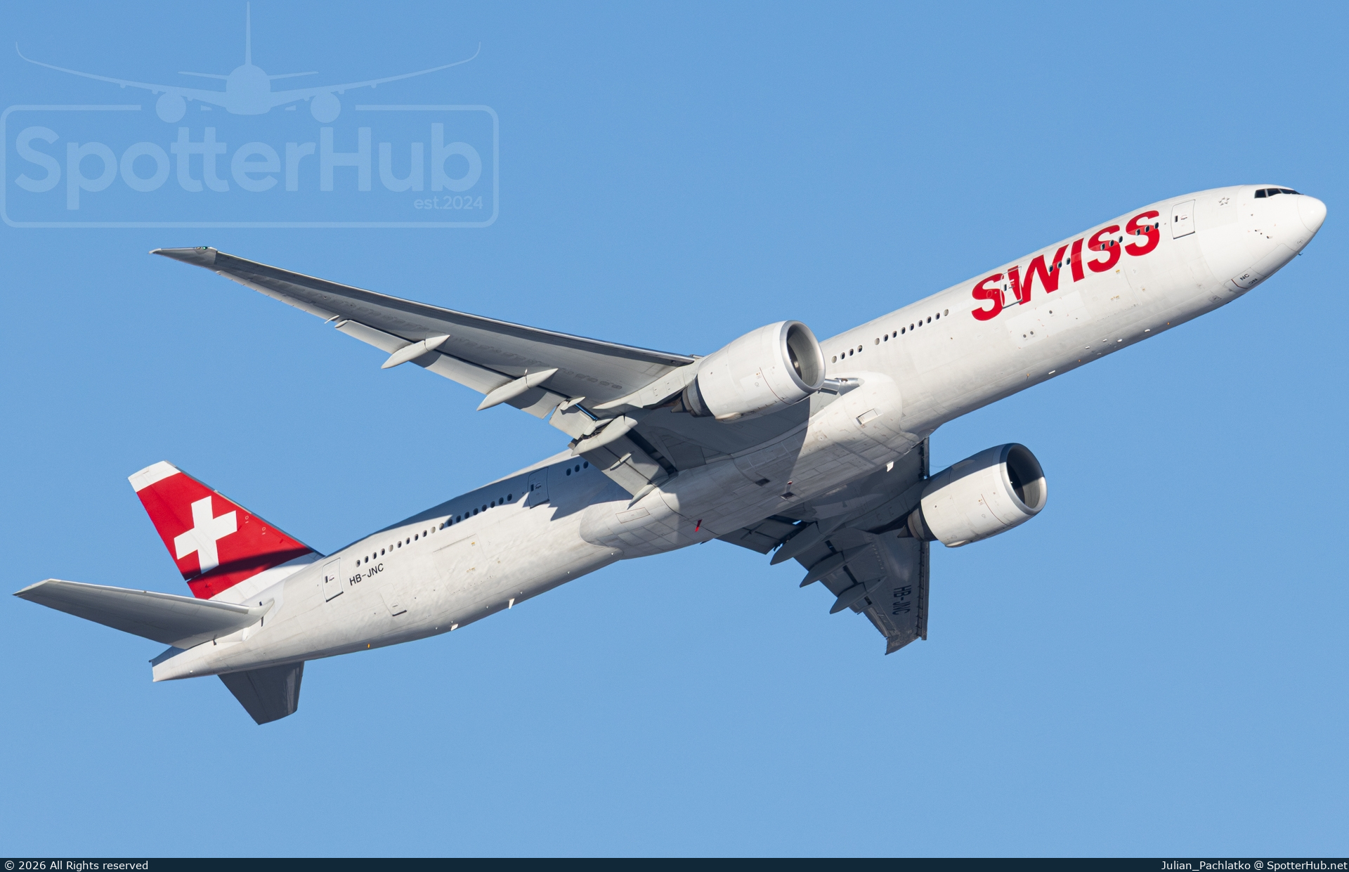 Photo of HB-JNC - Boeing 777-3DE(ER) operated by Swiss International Air Lines