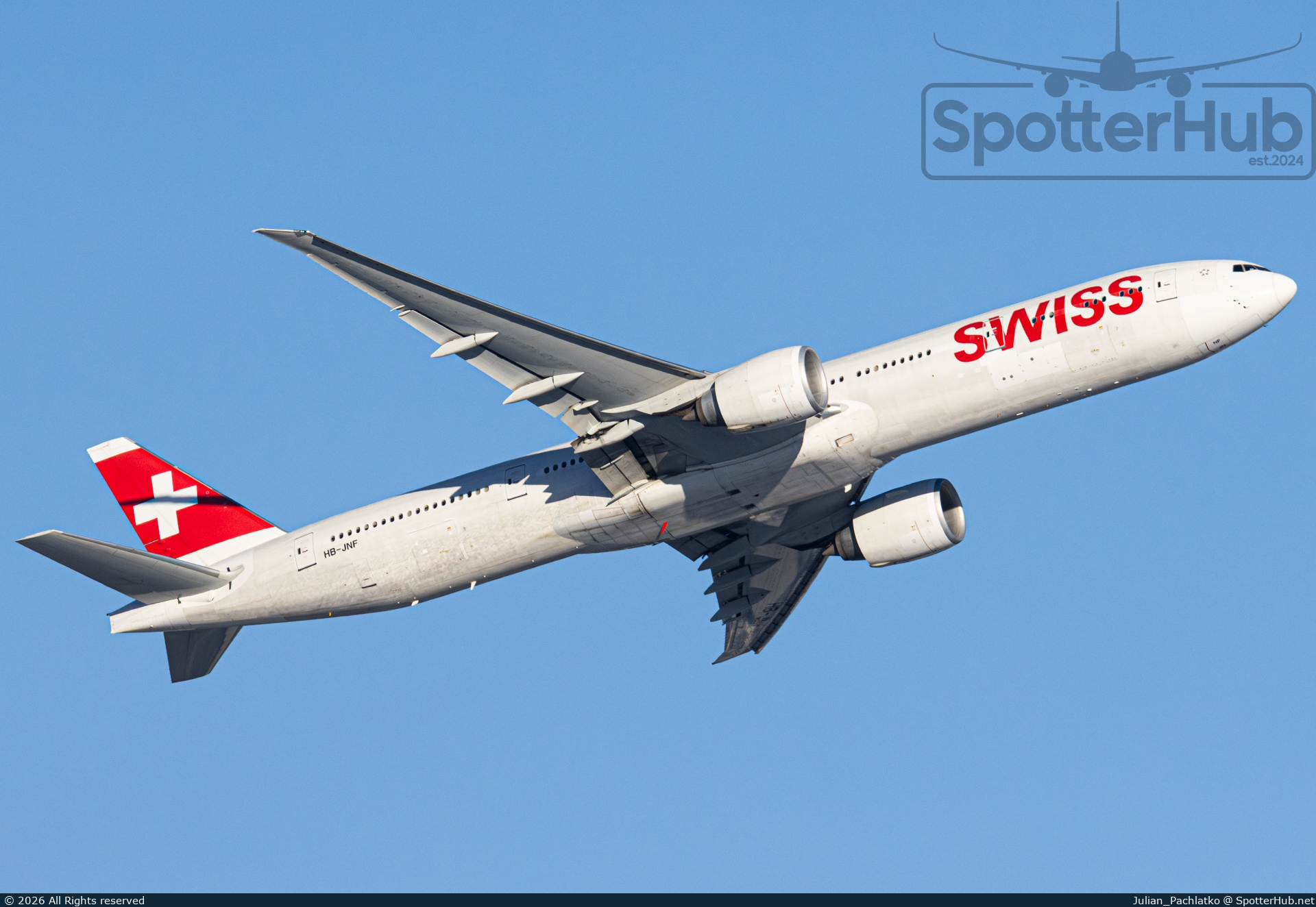 Photo of HB-JNF - Boeing 777-3DE(ER) operated by Swiss International Air Lines