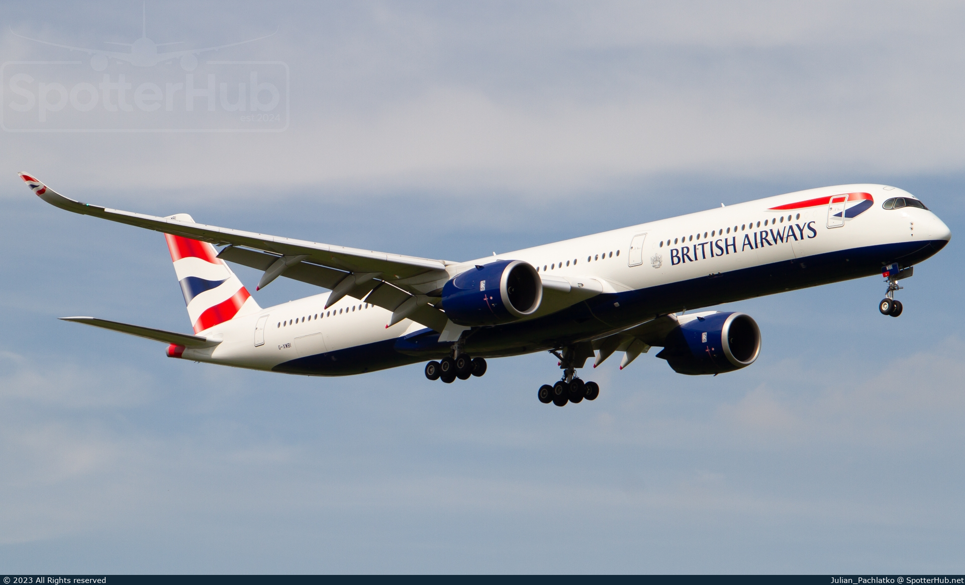 Photo of G-XWBI - Airbus A350-1041 operated by British Airways