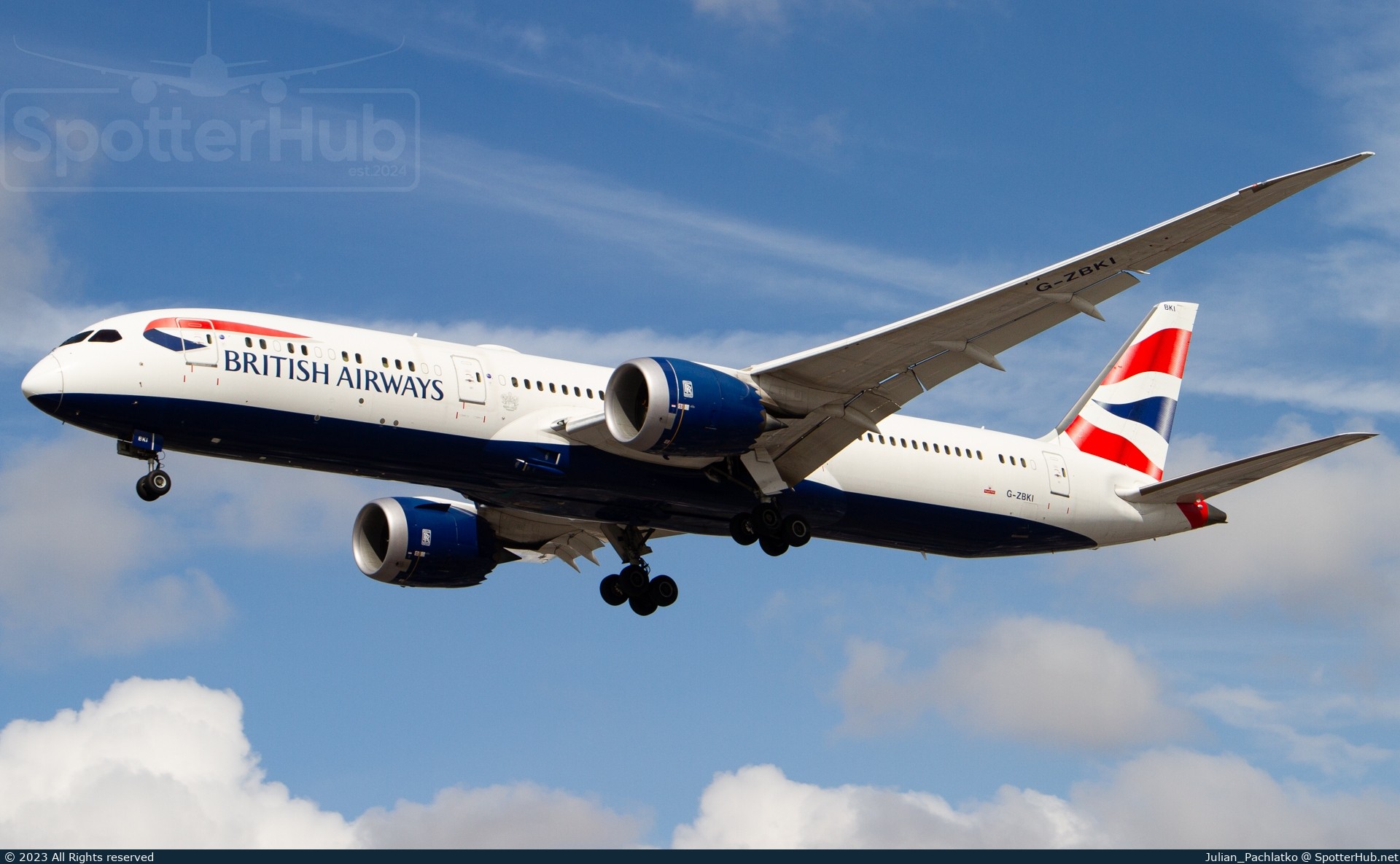 Photo of G-ZBKI - Boeing 787-9 Dreamliner operated by British Airways