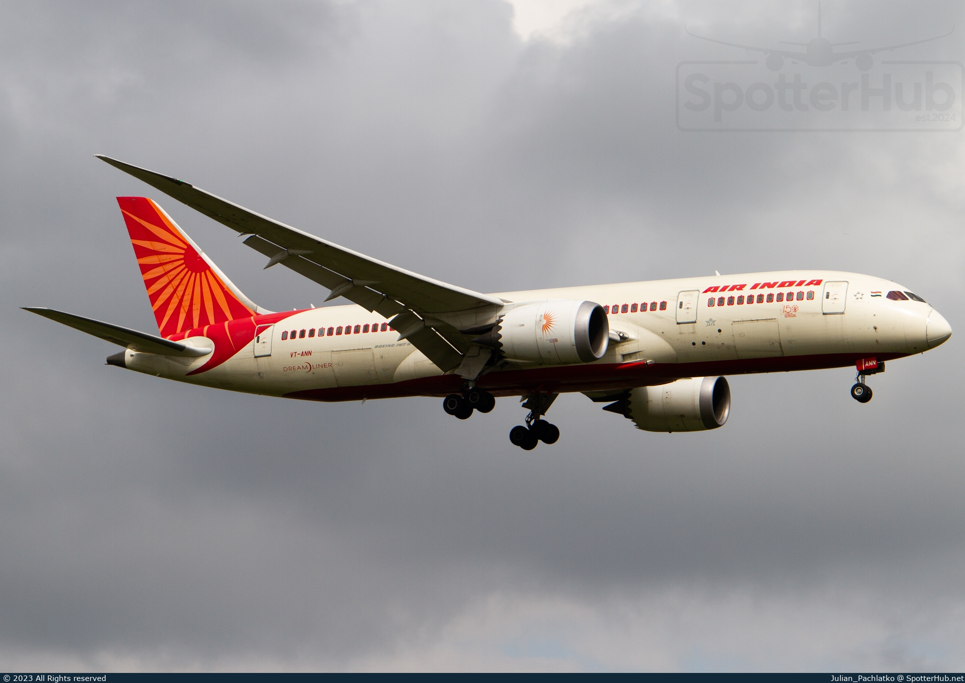 Photo of VT-ANN - Boeing 787-8 Dreamliner operated by Air India