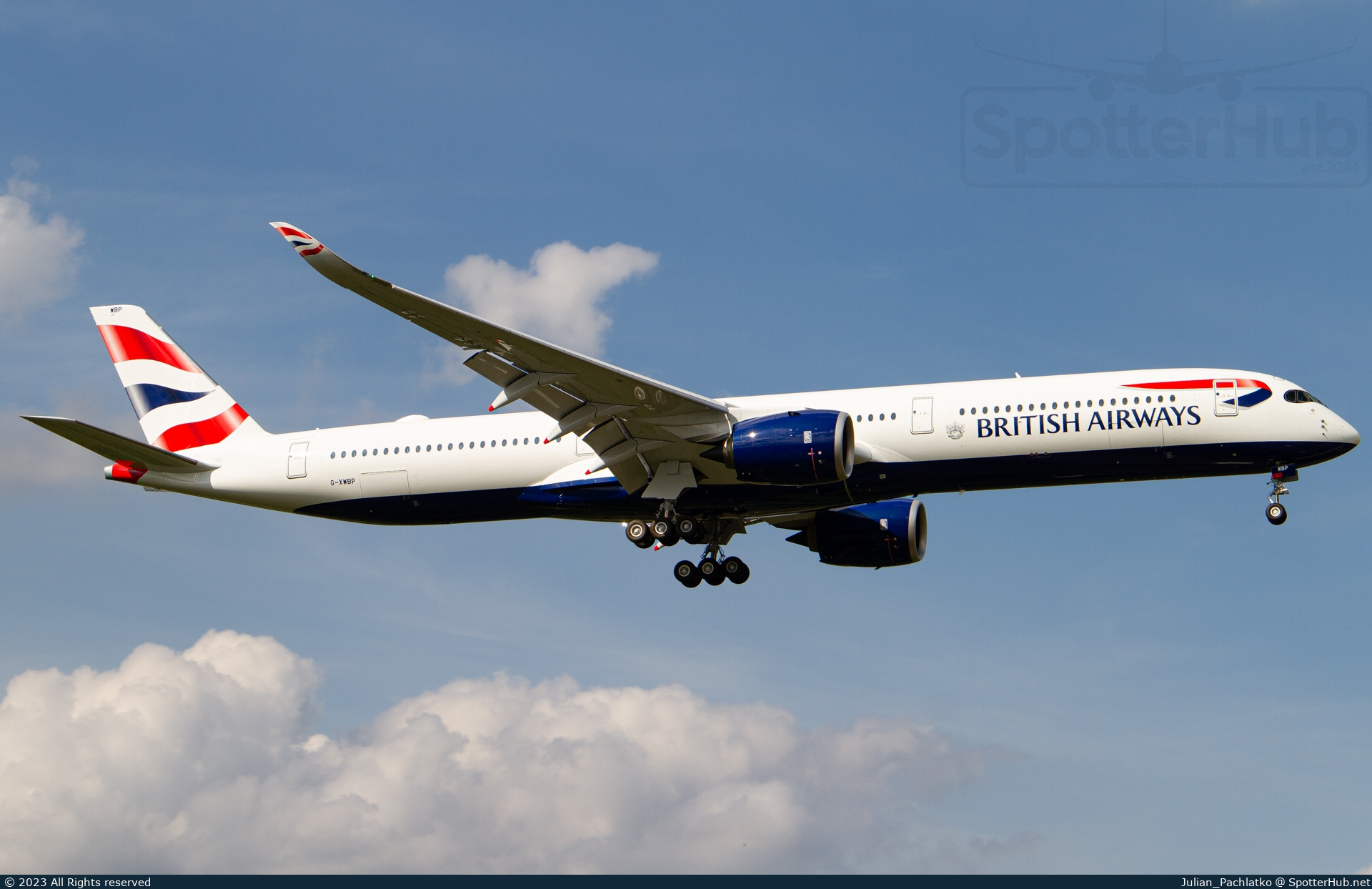 Photo of G-XWBP - Airbus A350-1041 operated by British Airways