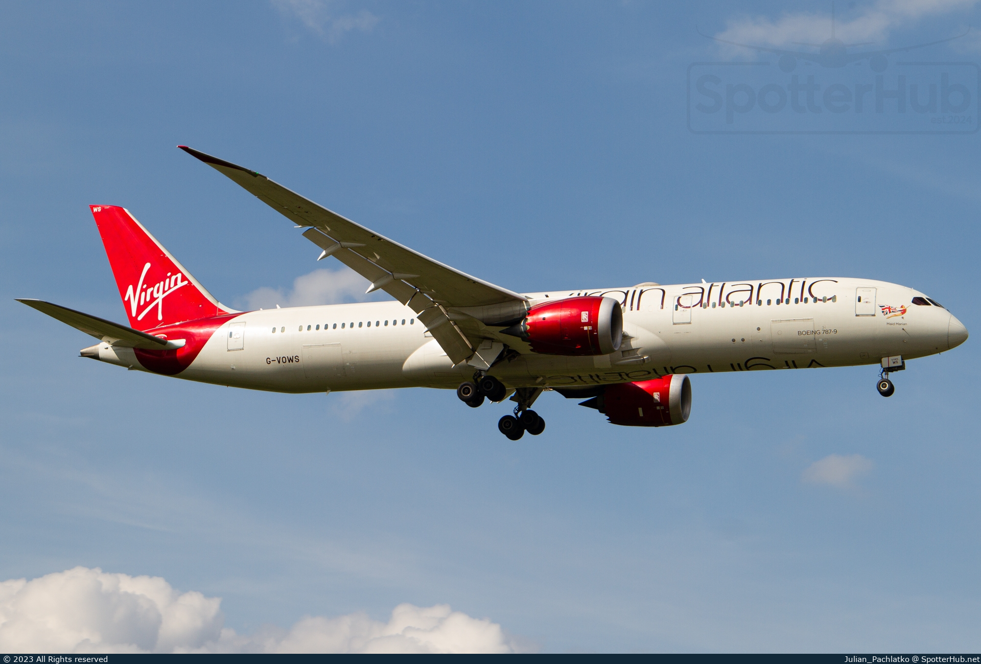 Photo of G-VOWS - Boeing 787-9 Dreamliner operated by Virgin Atlantic Airways