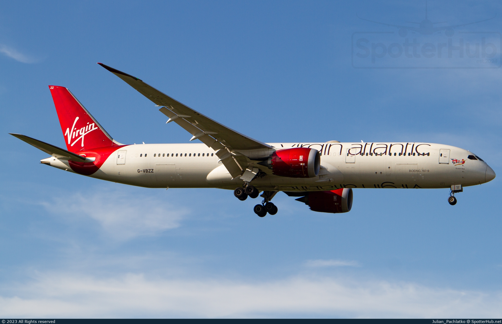 Photo of G-VBZZ - Boeing 787-9 Dreamliner operated by Virgin Atlantic Airways