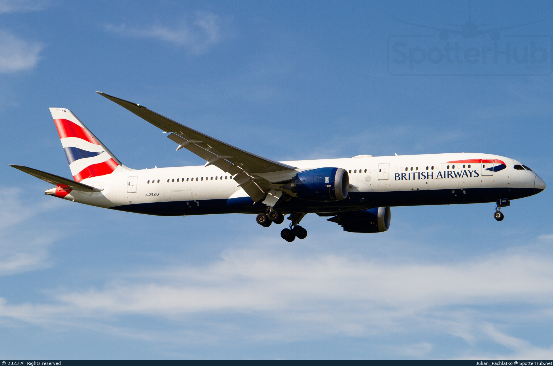 Photo of G-ZBKG - Boeing 787-9 Dreamliner operated by British Airways