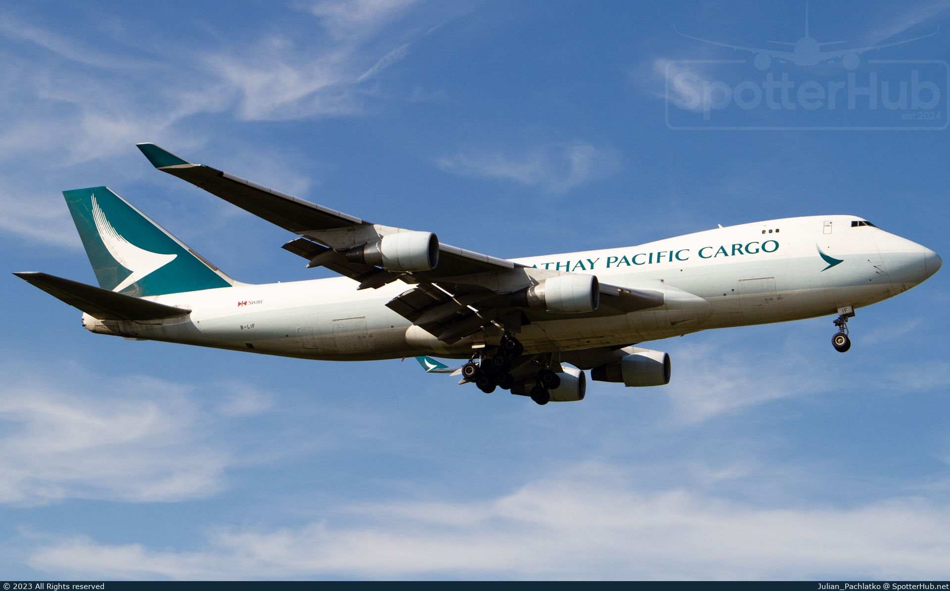 Photo of B-LIF - Boeing 747-467F(ER) operated by Cathay Pacific Cargo