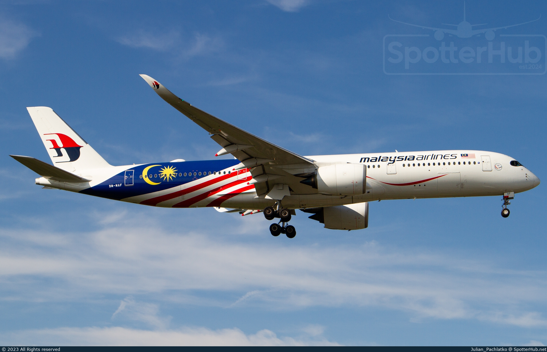 Photo of 9M-MAF - Airbus A350-941 operated by Malaysia Airlines