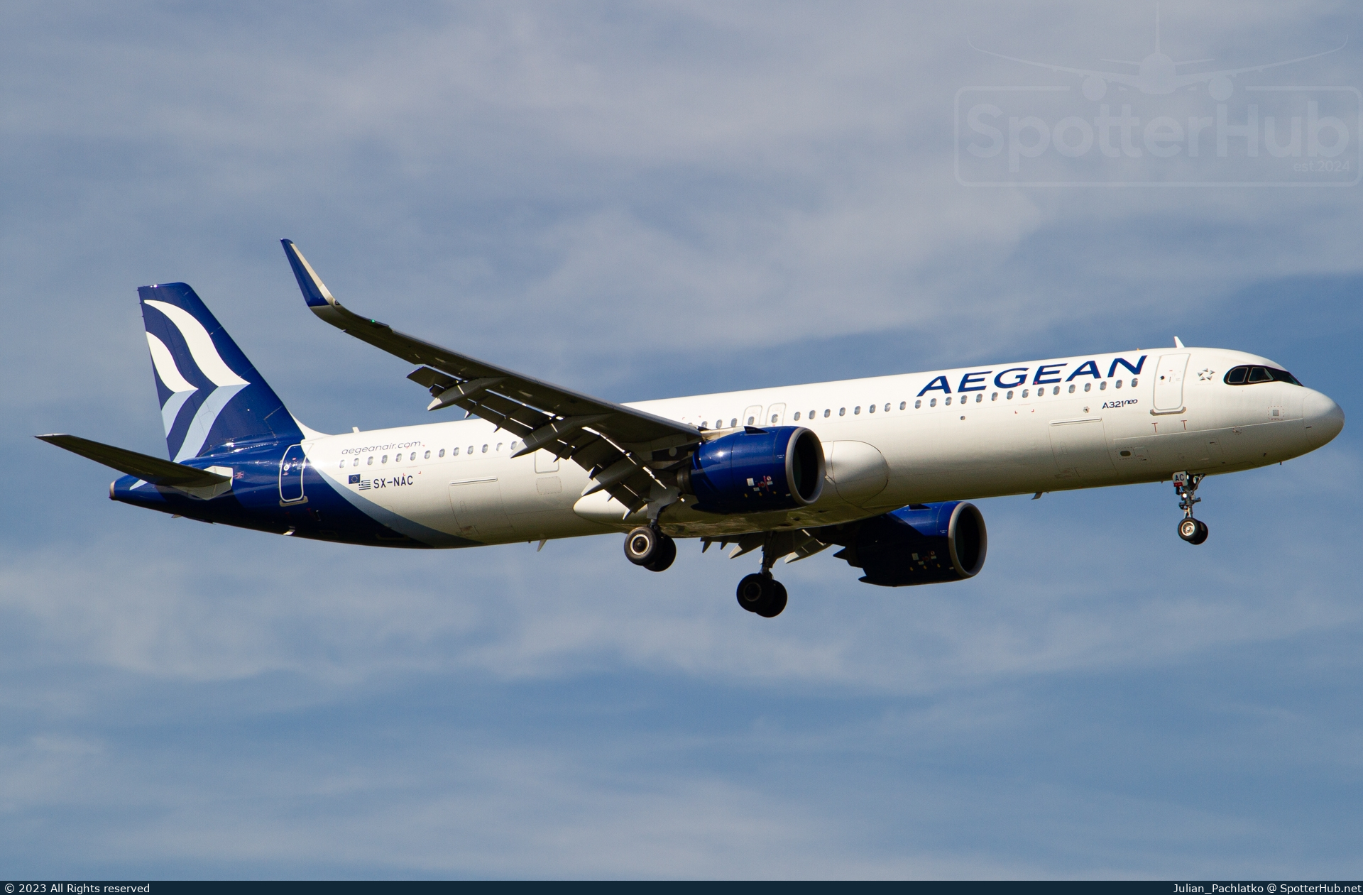 Photo of SX-NAC - Airbus A321-271NX operated by Aegean Airlines