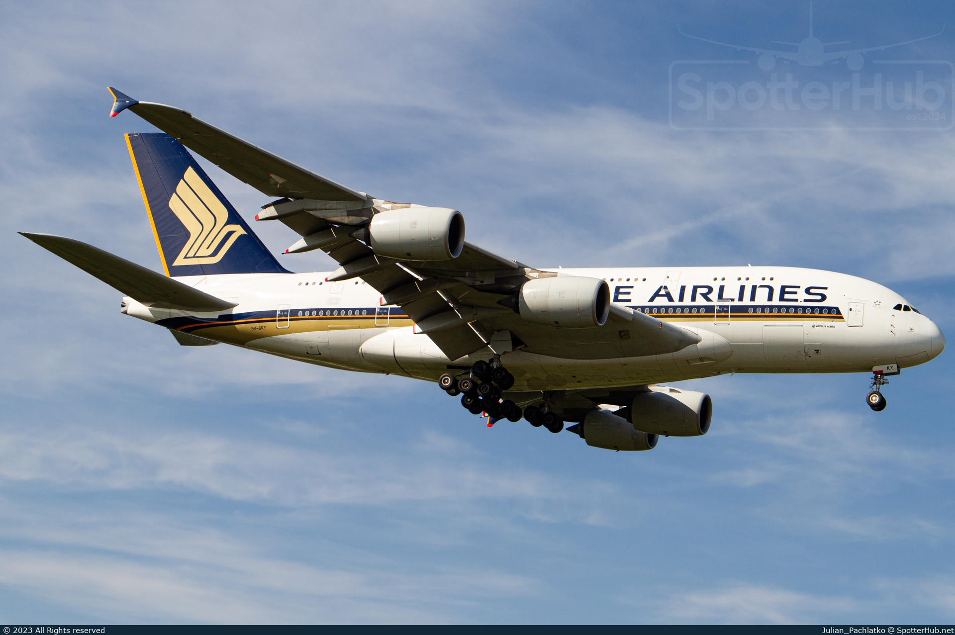 Photo of 9V-SKY - Airbus A380-841 operated by Singapore Airlines