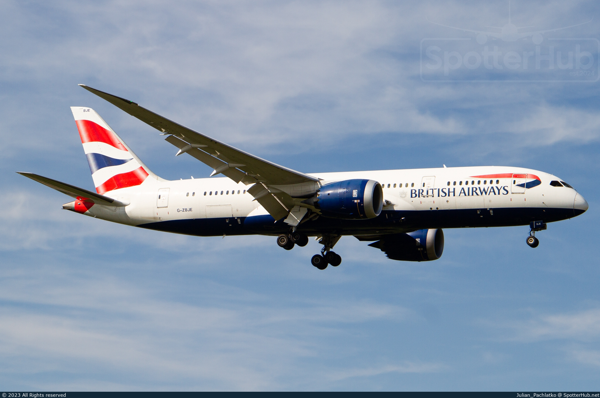 Photo of G-ZBJE - Boeing 787-8 Dreamliner operated by British Airways