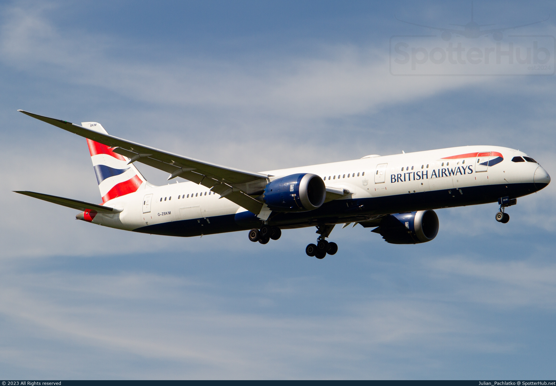 Photo of G-ZBKM - Boeing 787-9 Dreamliner operated by British Airways