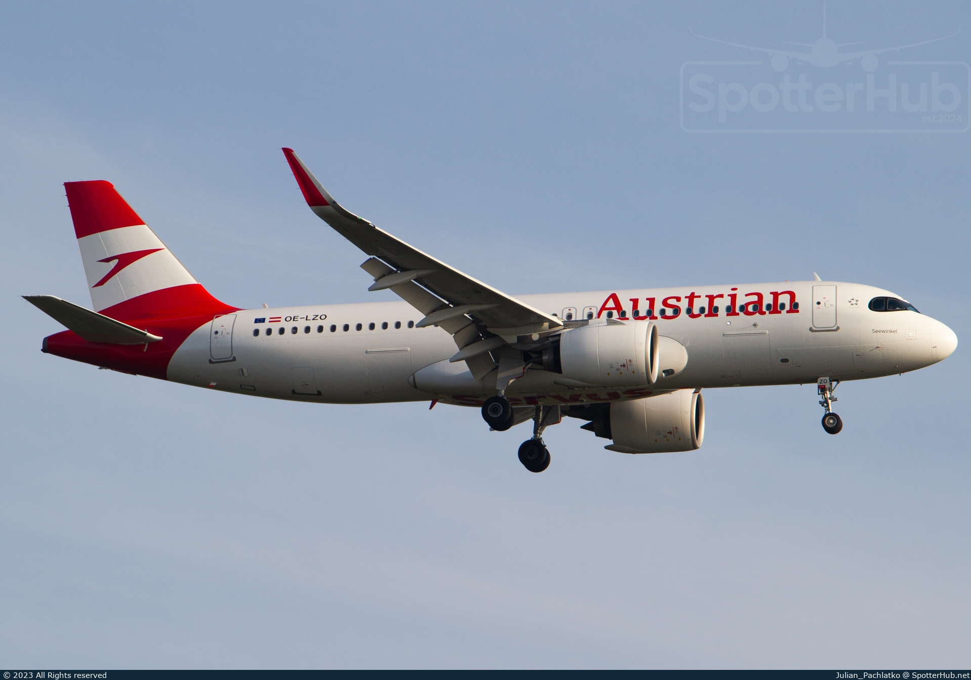 Photo of OE-LZO - Airbus A320-271N operated by Austrian Airlines