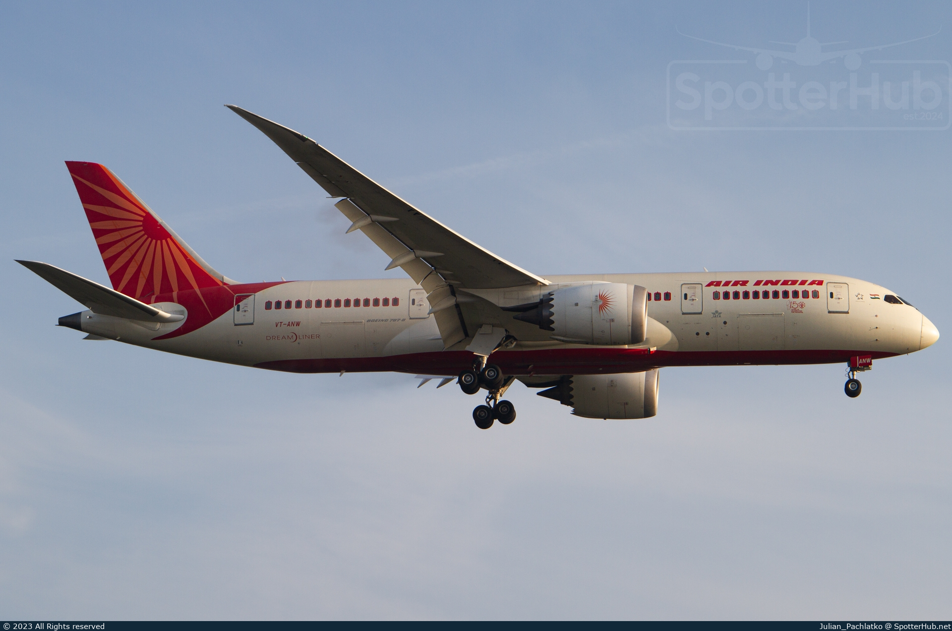 Photo of VT-ANW - Boeing 787-8 Dreamliner operated by Air India
