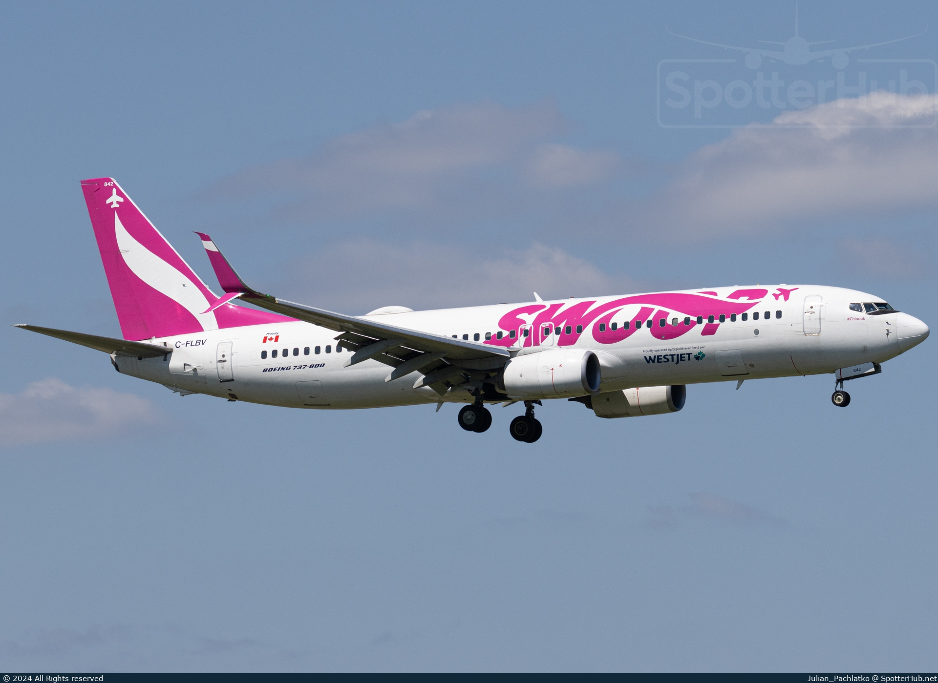 Photo of C-FLBV - Boeing 737-8CT operated by WestJet Airlines