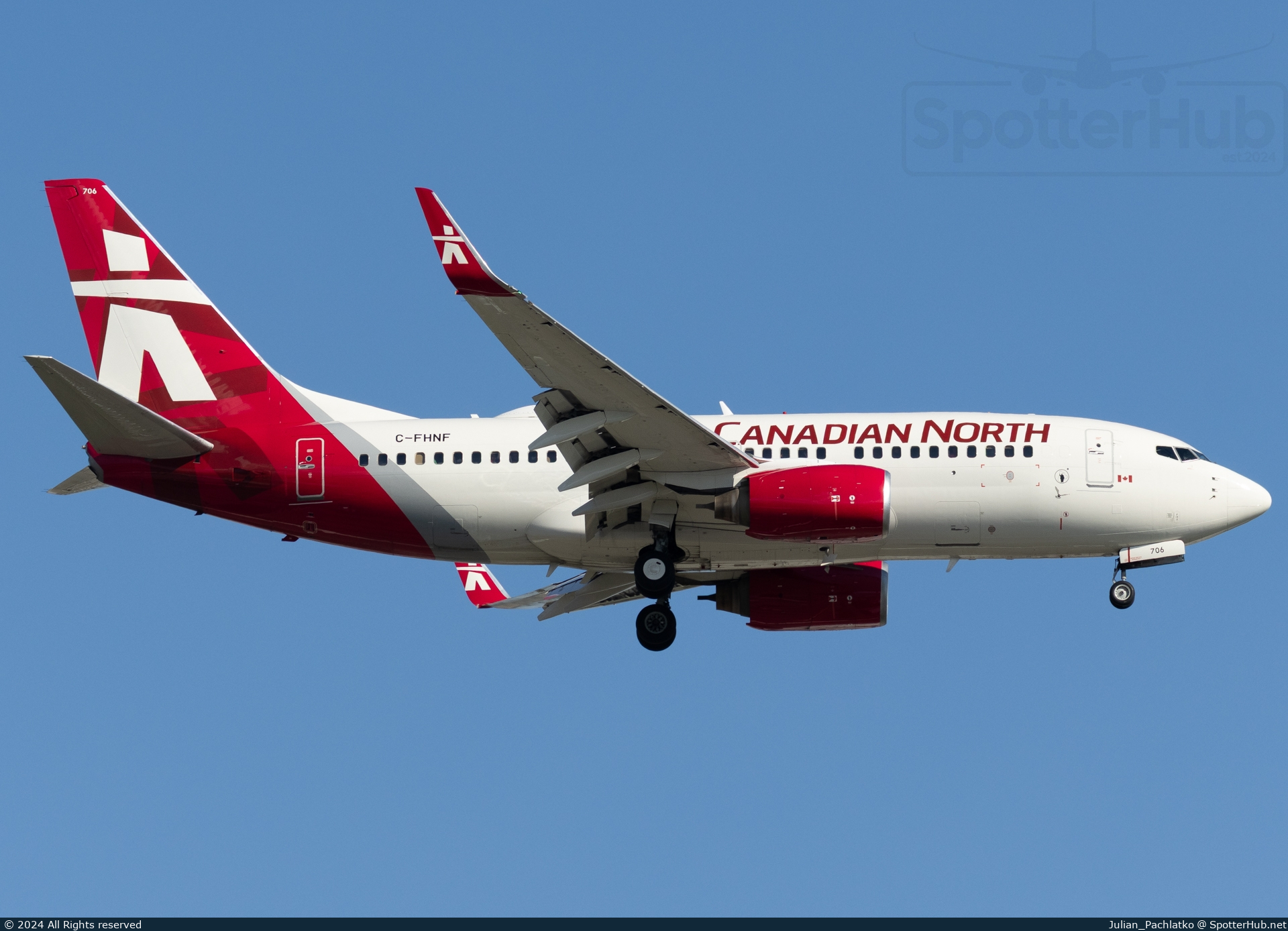 Photo of C-FHNF - Boeing 737-705 operated by Canadian North