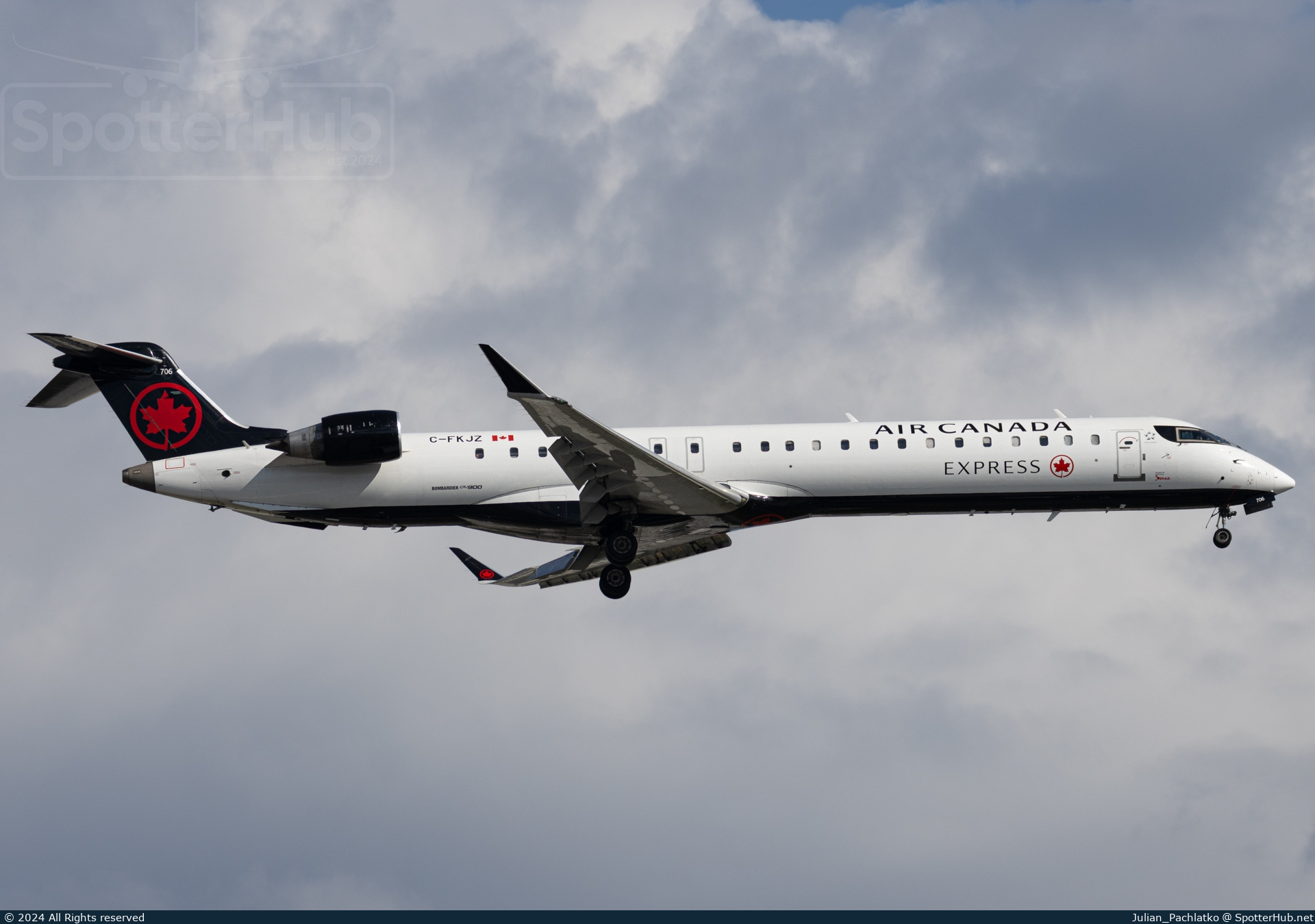 Photo of C-FKJZ - Bombardier CRJ-900LR operated by Air Canada Express (opb Jazz Air)