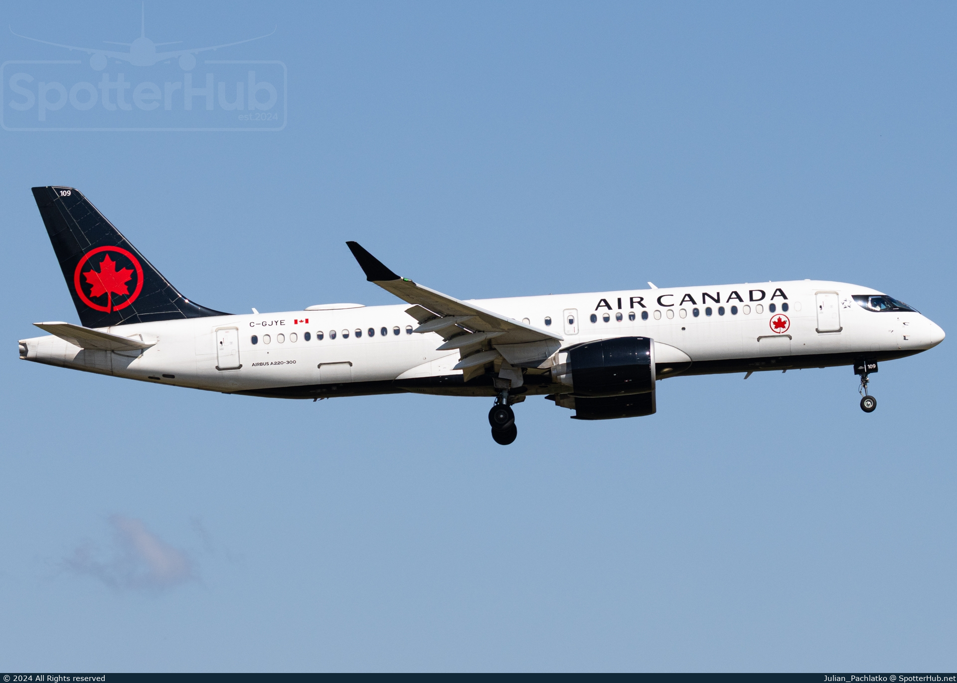 Photo of C-GJYE - Airbus A220-300 operated by Air Canada