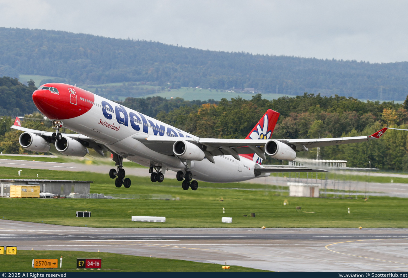 Photo of HB-JMC - Airbus A340-313 operated by Edelweiss Air