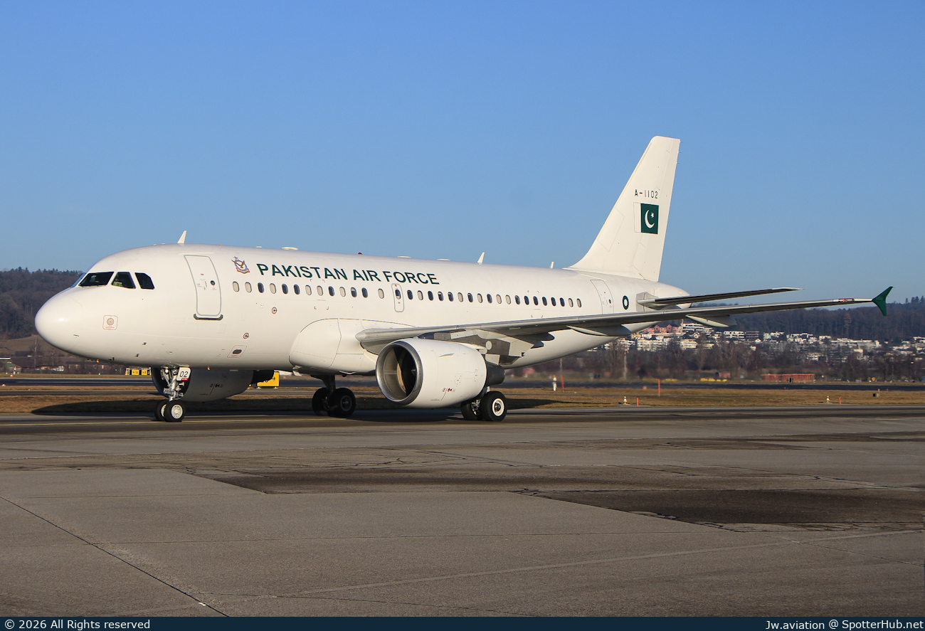Photo of A-1102 - Airbus A319-112 operated by Pakistan Air Force