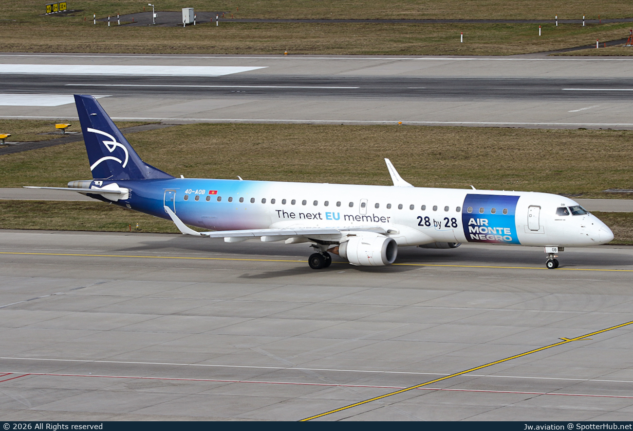 Photo of 4O-AOB - Embraer ERJ-195LR operated by Air Montenegro