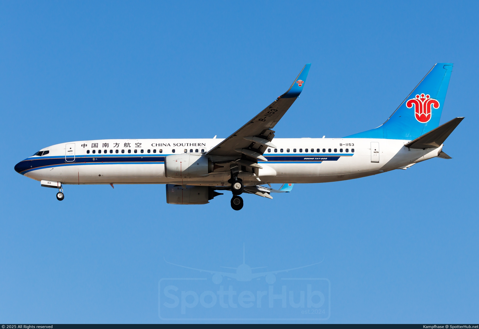Photo of B-1153 - Boeing 737-81B operated by China Southern Airlines