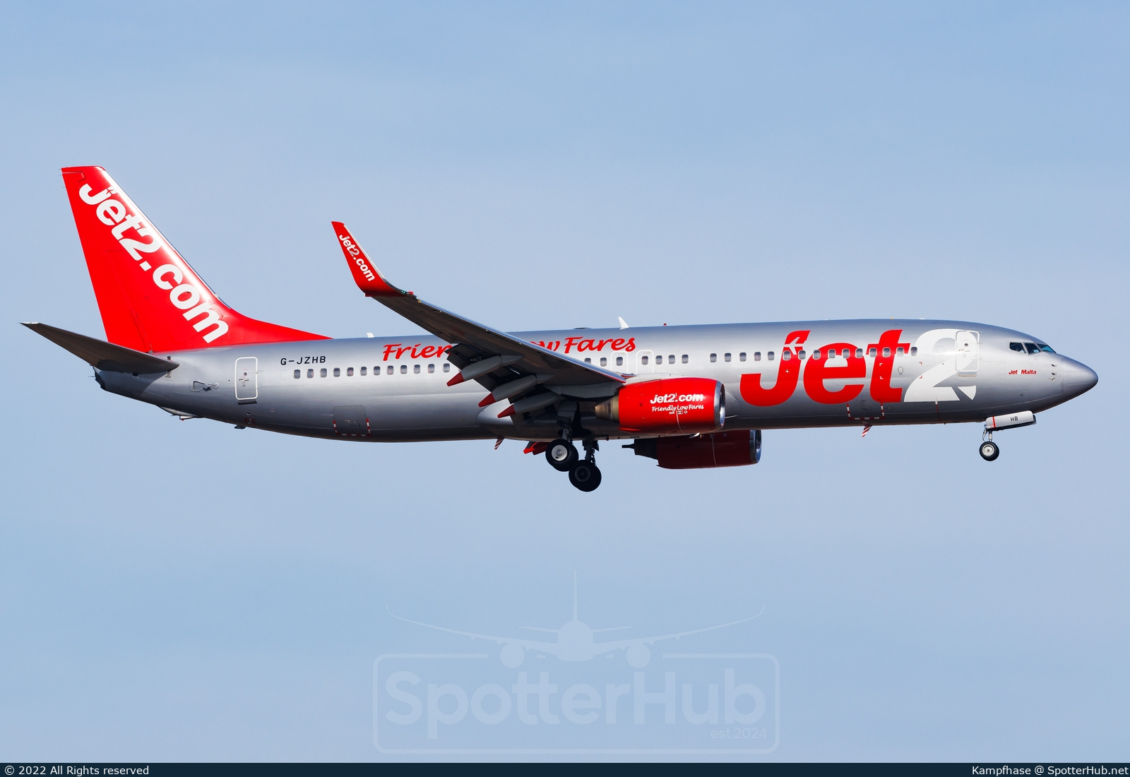 Photo of G-JZHB - Boeing 737-8K5 operated by Jet2