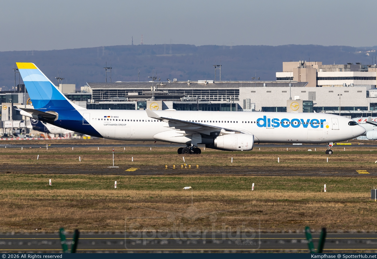 Photo of D-AIKA - Airbus A330-343 operated by Discover Airlines