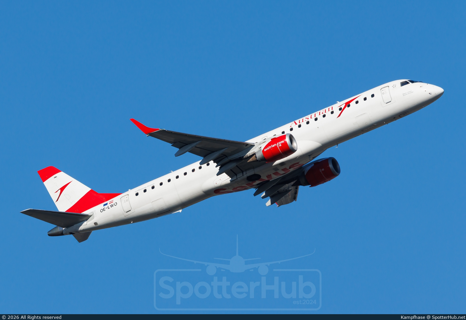 Photo of OE-LWO - Embraer ERJ-195LR operated by Austrian Airlines