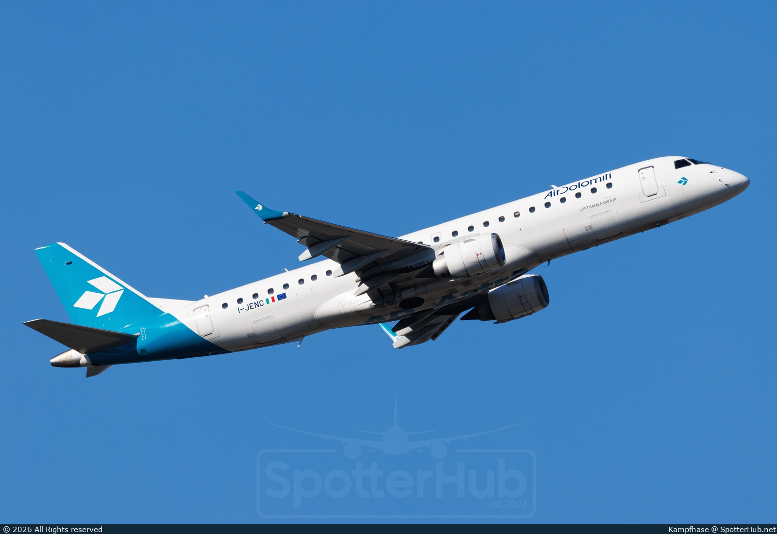 Photo of I-JENC - Embraer ERJ-190LR operated by Air Dolomiti