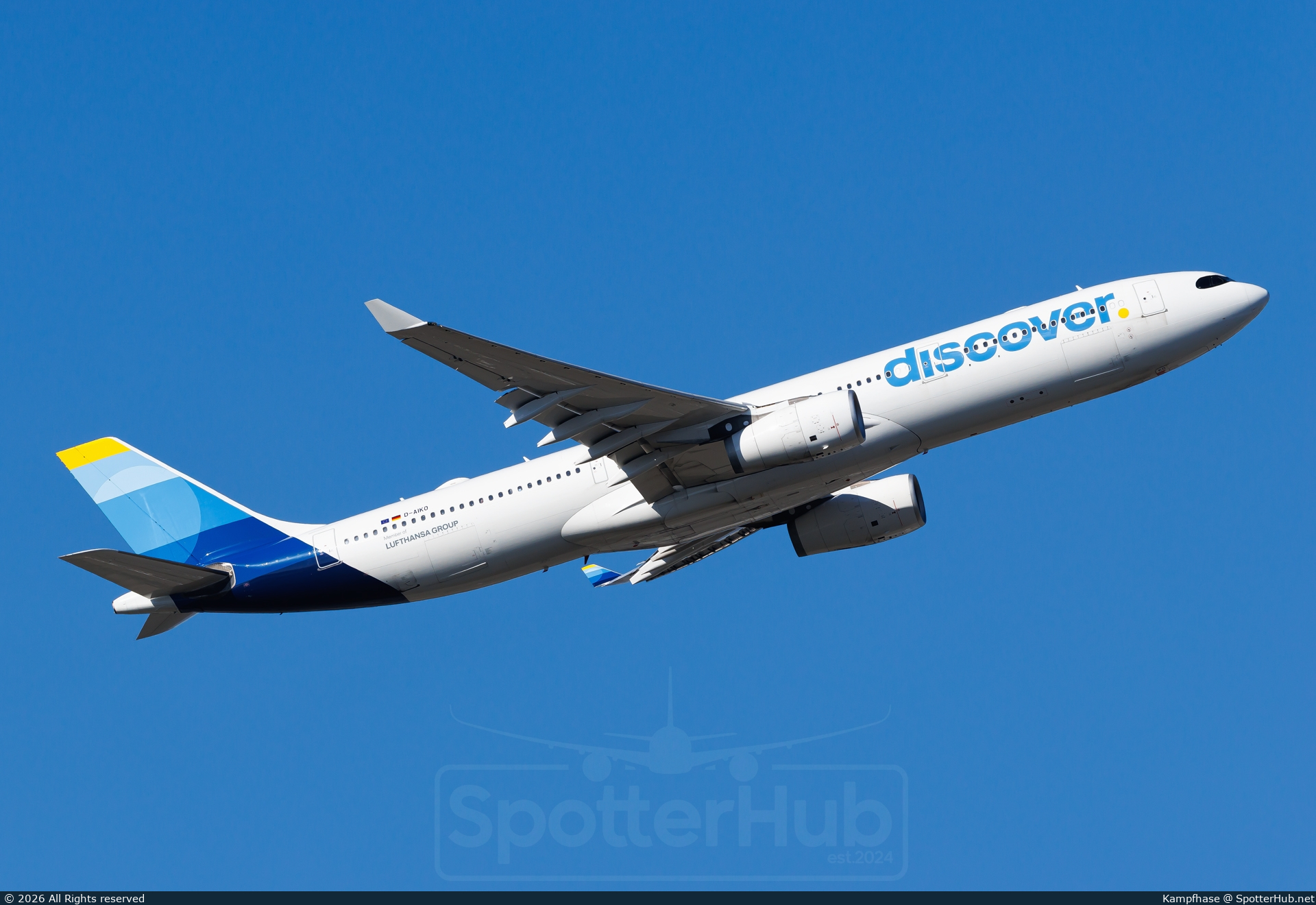 Photo of D-AIKO - Airbus A330-343 operated by Discover Airlines