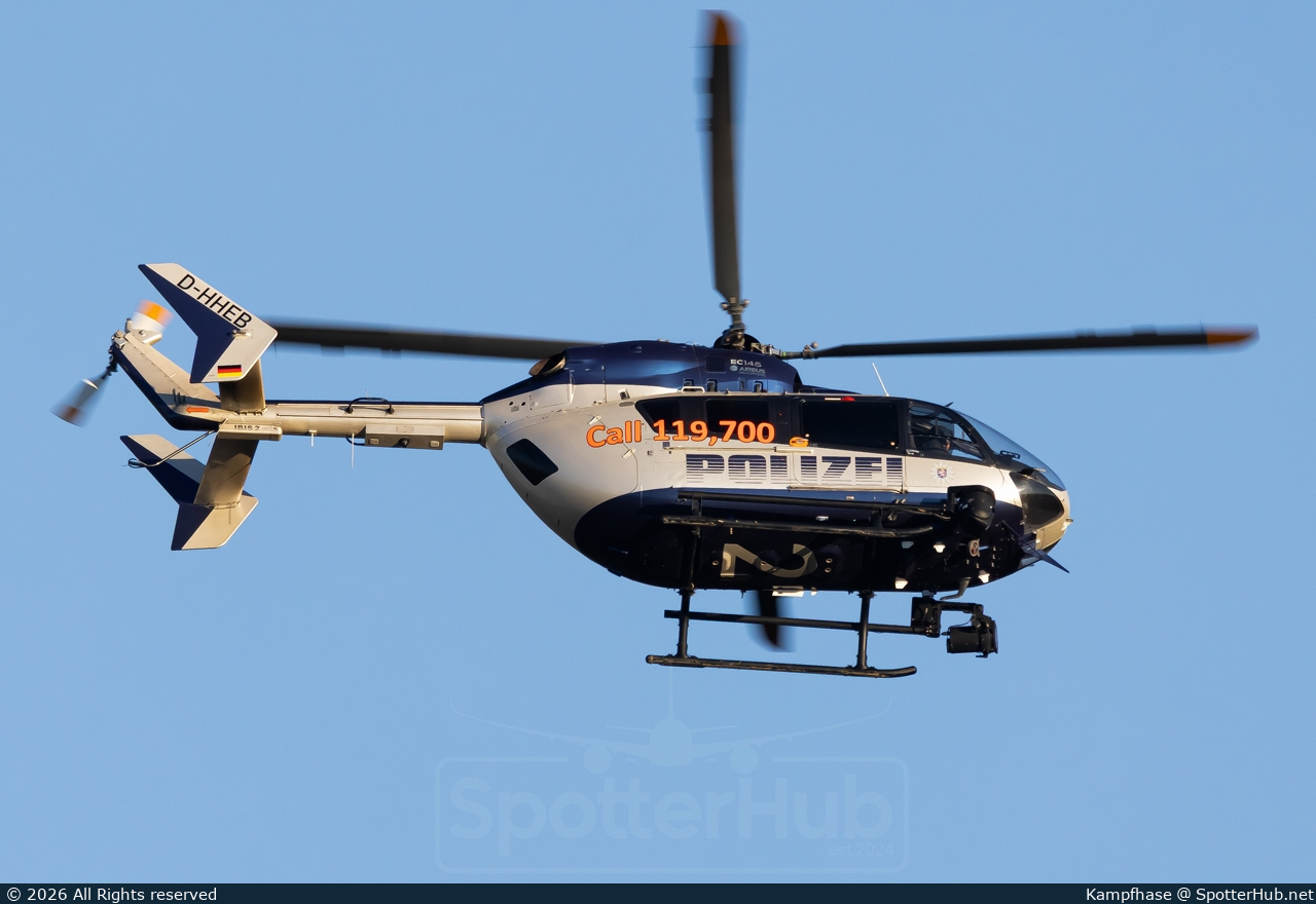 Photo of D-HHEB - Eurocopter EC145 operated by German Police - Polizeifliegerstaffel Hessen