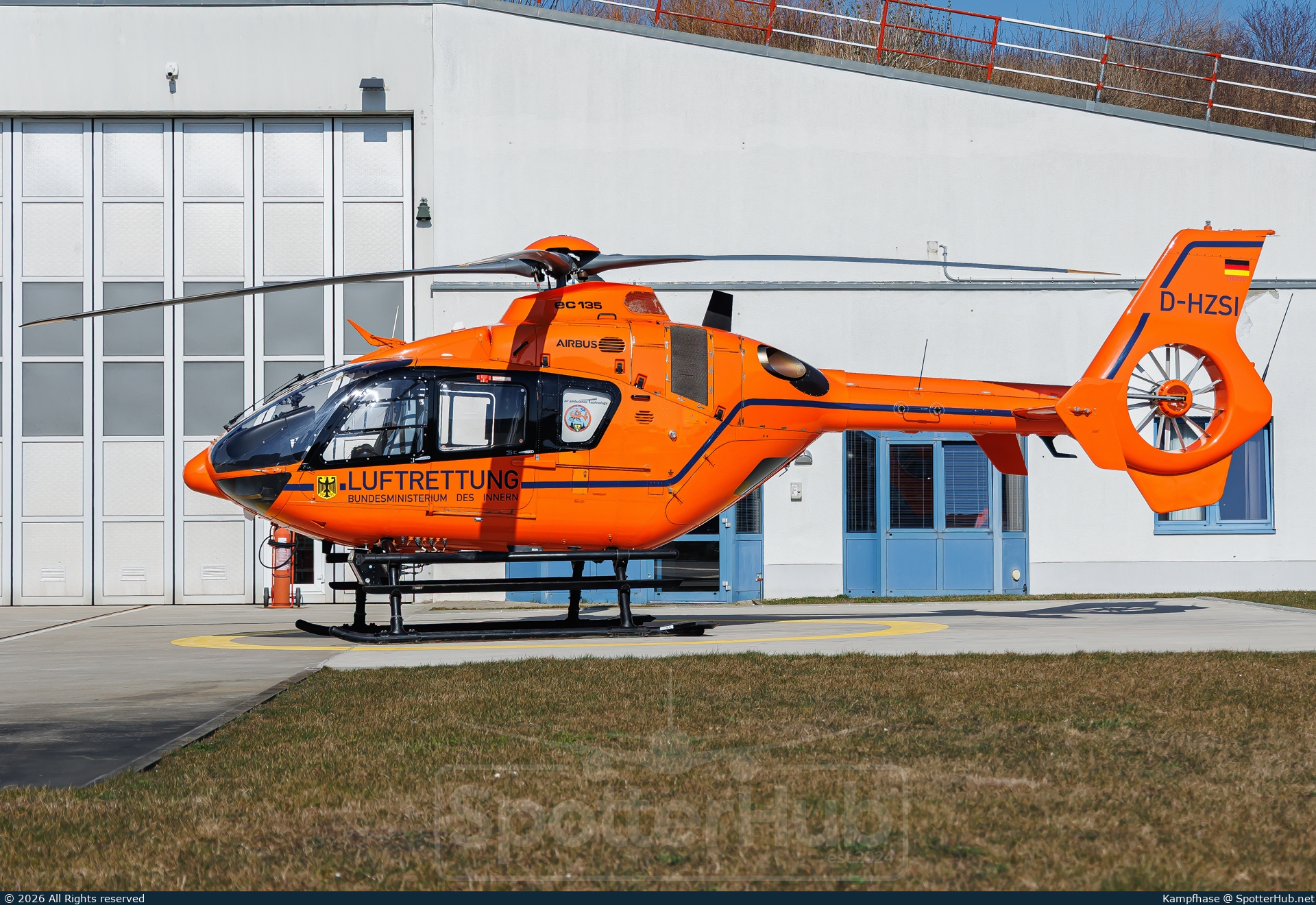 Photo of D-HZSI - Eurocopter EC135 T2+ operated by German Federal Ministry of the Interior - Luftrettung