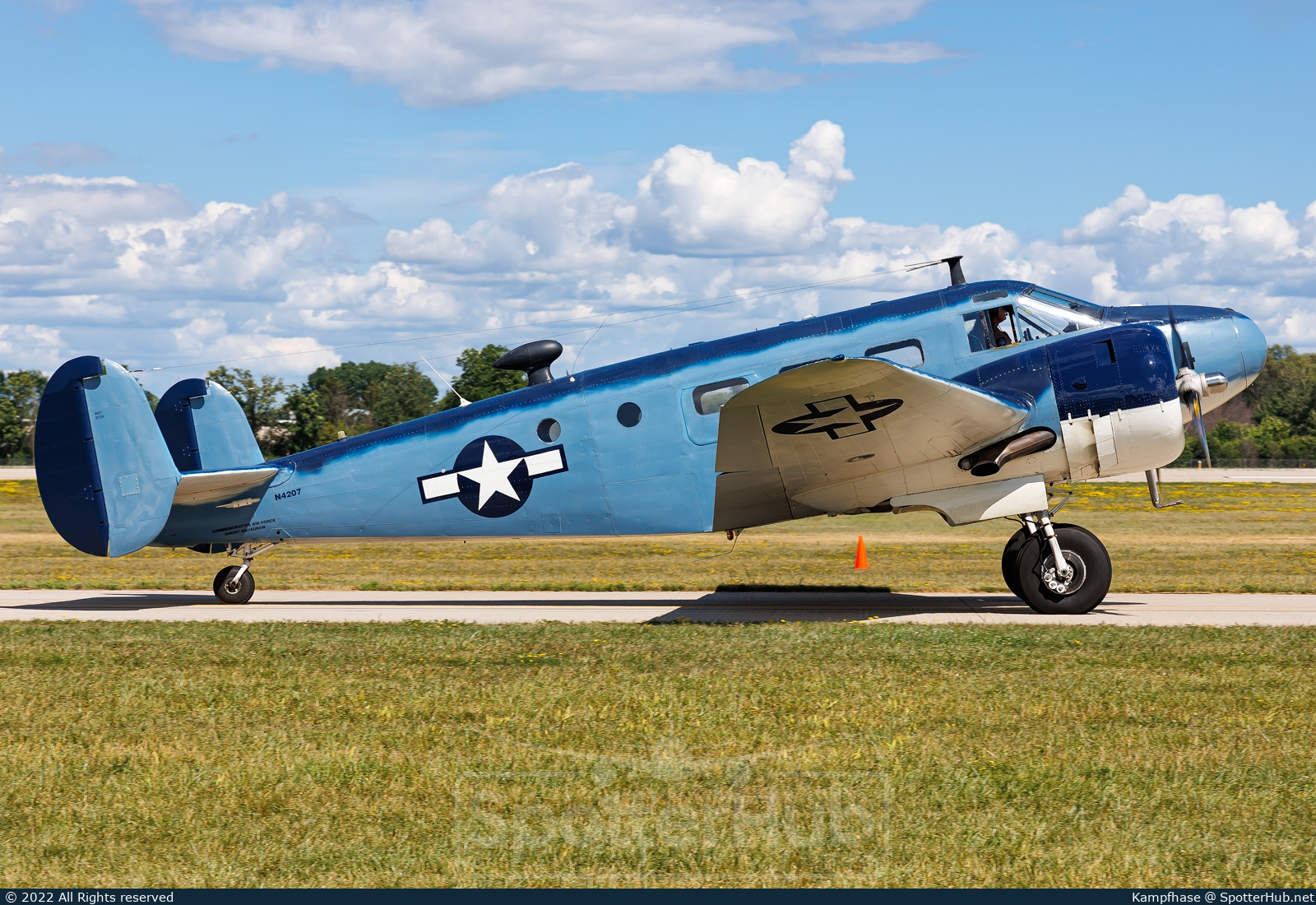Photo of N4207 - Beechcraft RC-45J Expeditor operated by American Airpower Heritage Museum