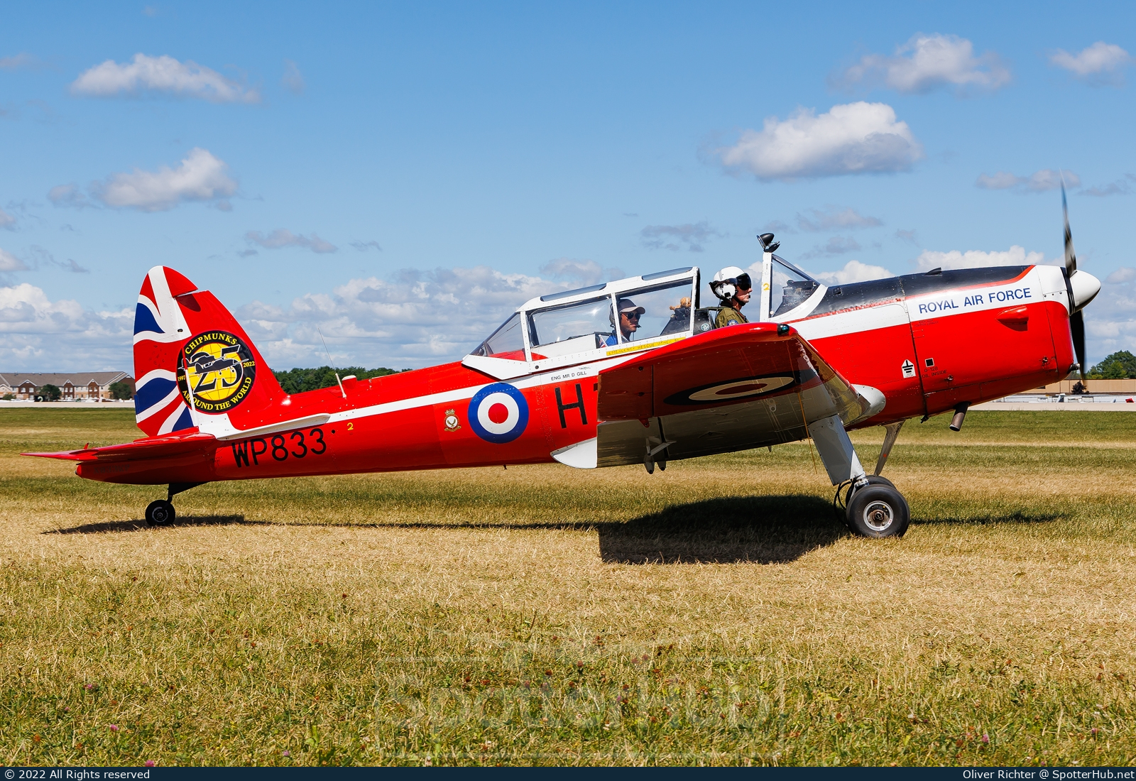 Photo of N833WP - De Havilland Canada DHC-1 Chipmunk 22 operated by Skylarks Chipmunk Formation Team