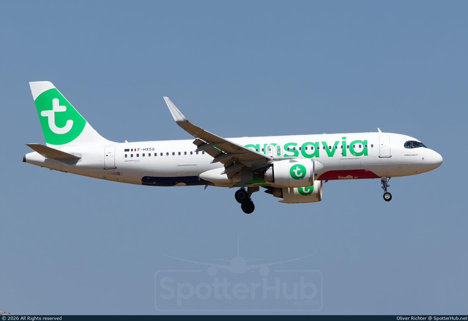 Photo of F-HXSQ - Airbus A320-252N operated by Transavia France