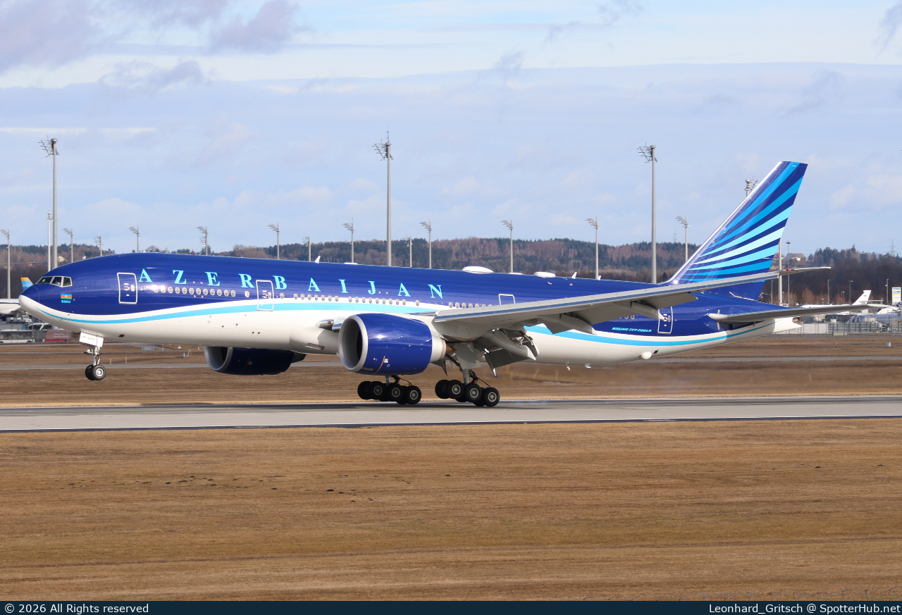Photo of 4K-AI001 - Boeing 777-200LR operated by Government of Azerbaijan
