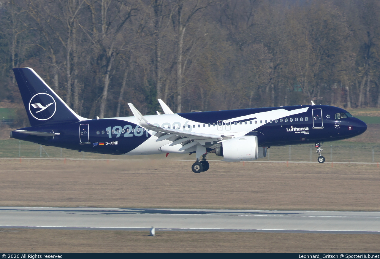 Photo of D-AIND - Airbus A320-271N operated by Lufthansa