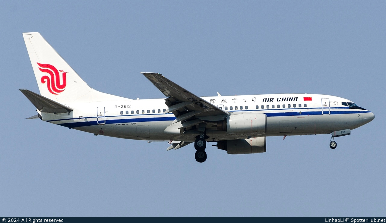 Photo of B-2612 - Boeing 737-79L operated by Air China