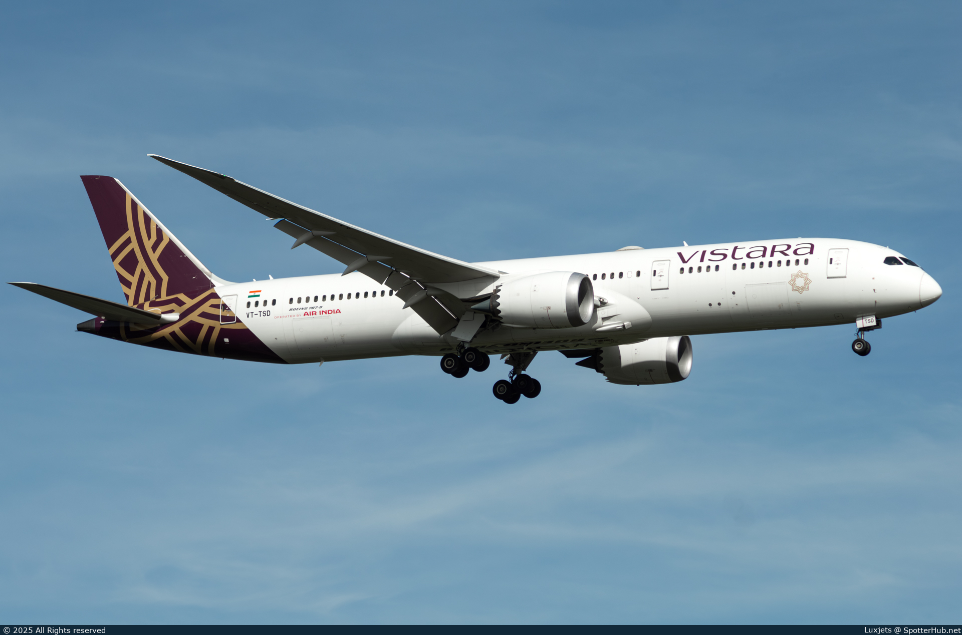 Photo of VT-TSD - Boeing 787-9 Dreamliner operated by Air India