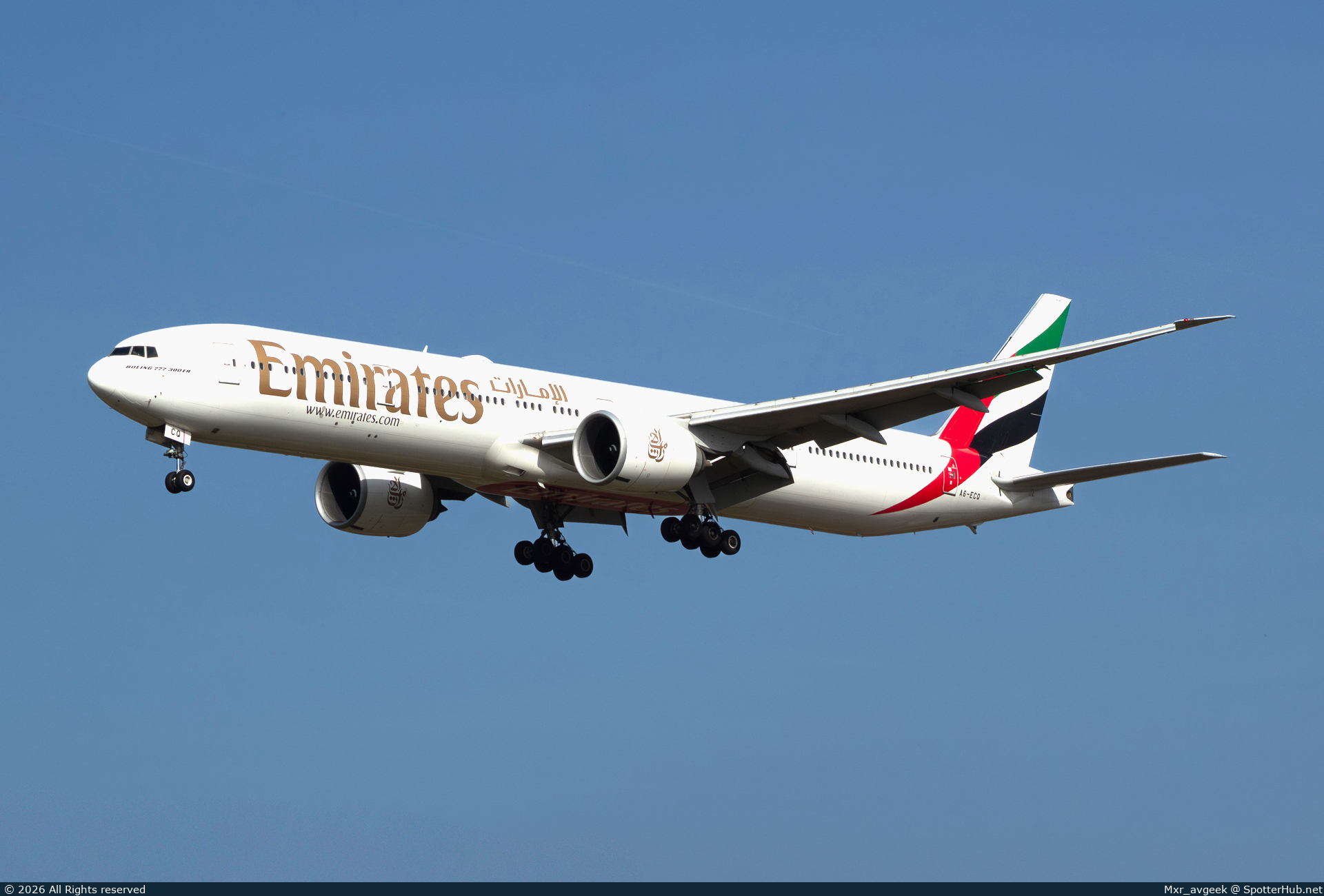 Photo of A6-ECQ - Boeing 777-31H(ER) operated by Emirates