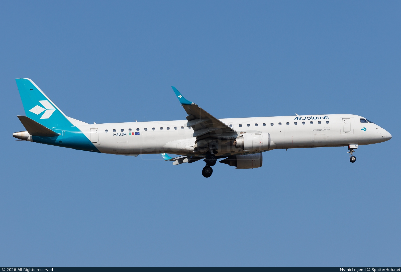 Photo of I-ADJM - Embraer ERJ-195LR operated by Air Dolomiti