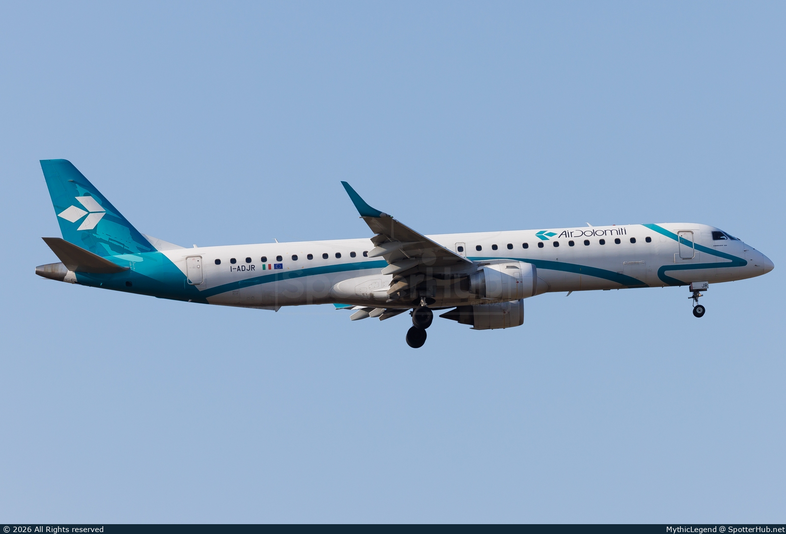 Photo of I-ADJR - Embraer ERJ-195LR operated by Air Dolomiti