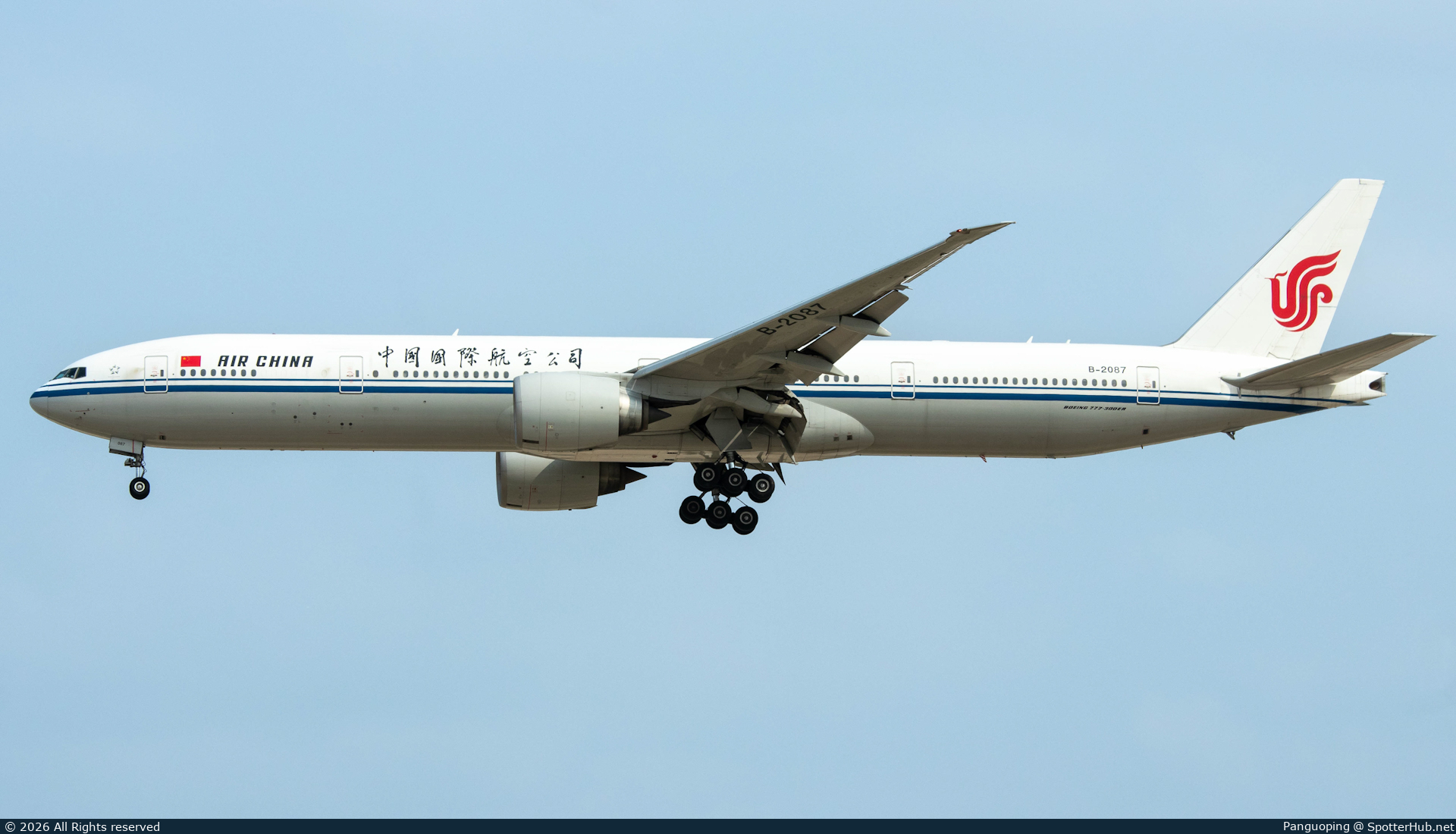 Photo of B-2087 - Boeing 777-39L(ER) operated by Air China