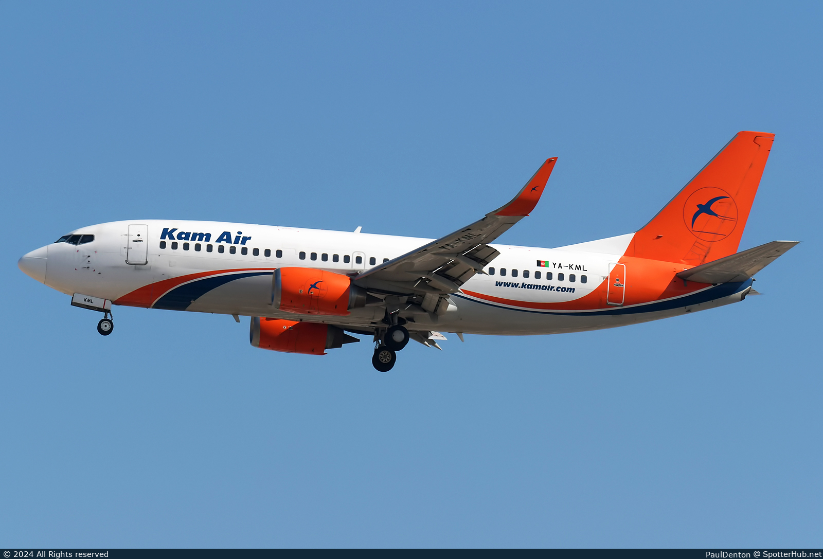 Photo of YA-KML - Boeing 737-3H4 operated by Kam Air