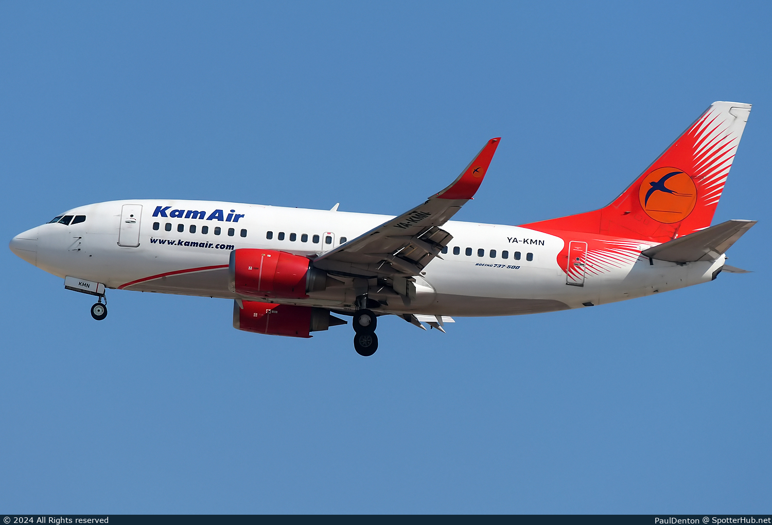 Photo of YA-KMN - Boeing 737-524 operated by Kam Air