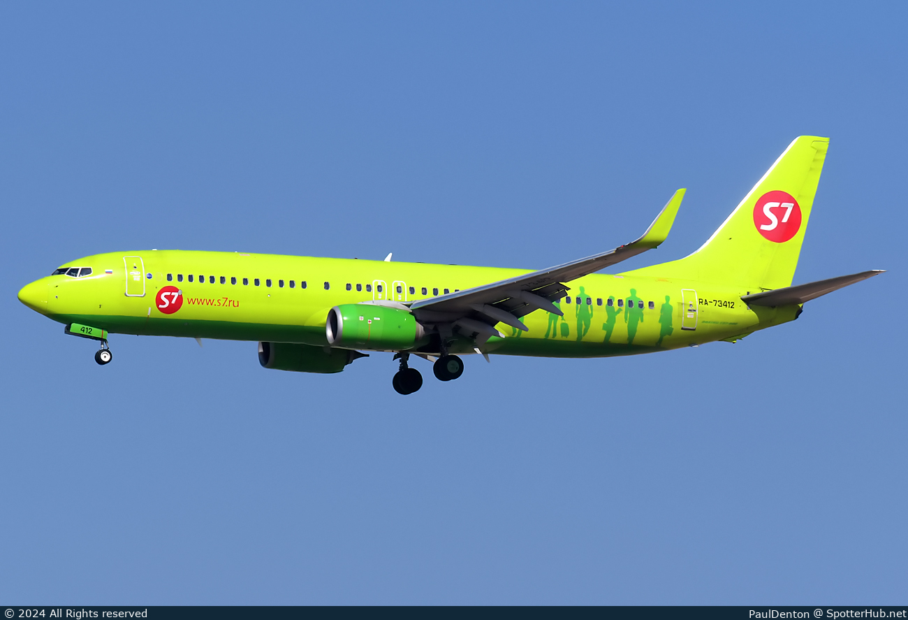 Photo of RA-73412 - Boeing 737-8GJ operated by S7 Airlines