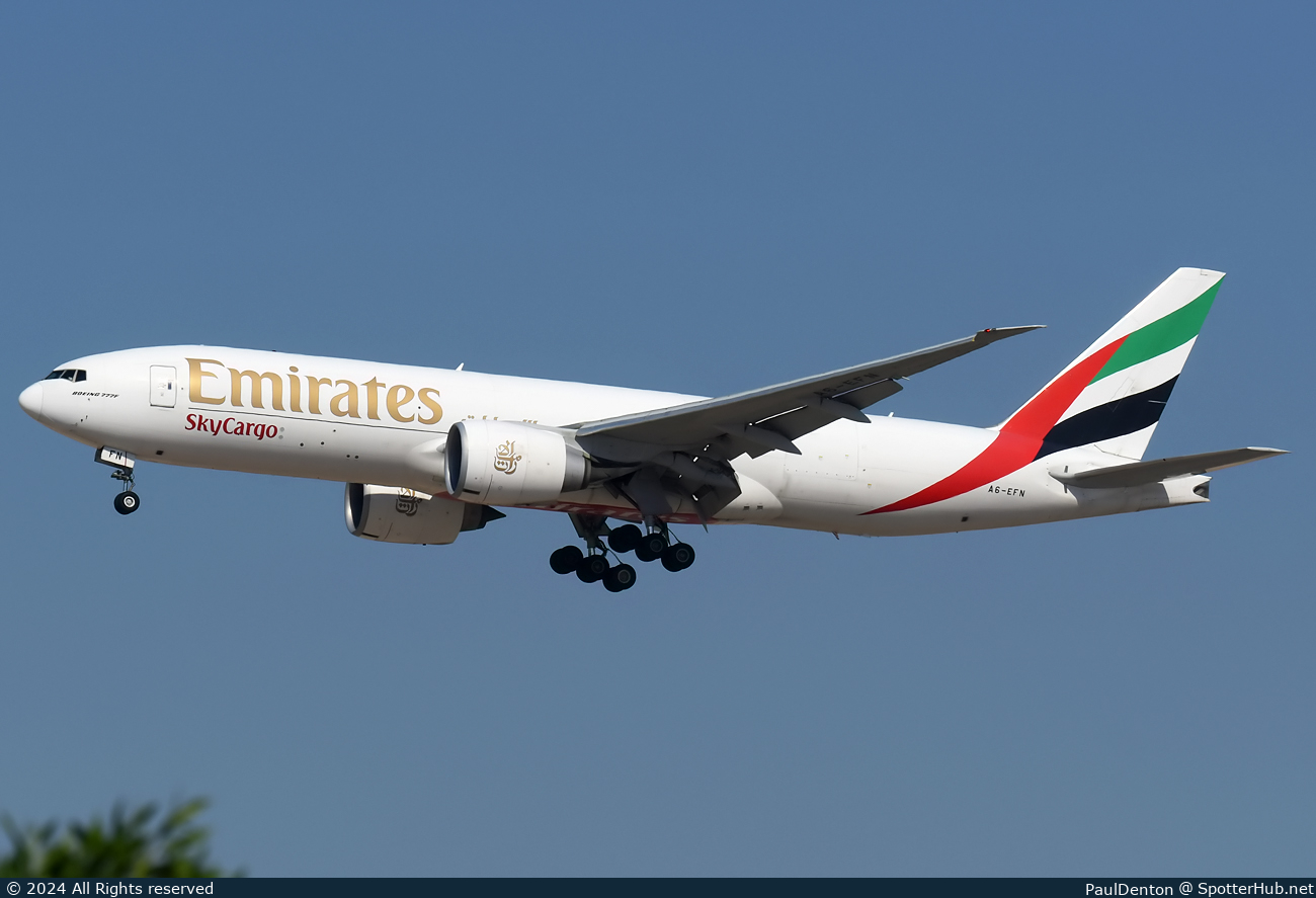 Photo of A6-EFN - Boeing 777-F1H operated by Emirates SkyCargo