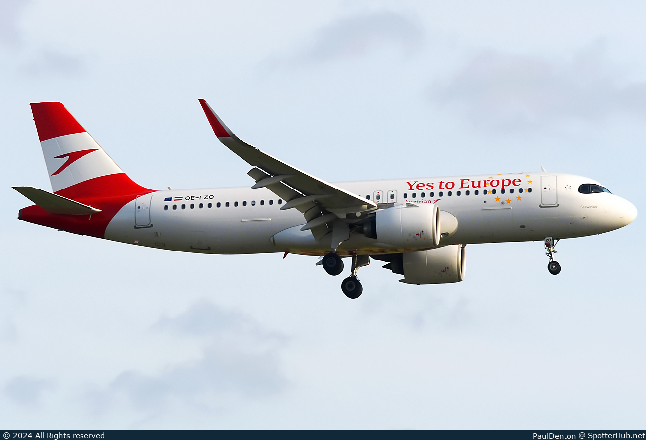 Photo of OE-LZO - Airbus A320-271N operated by Austrian Airlines