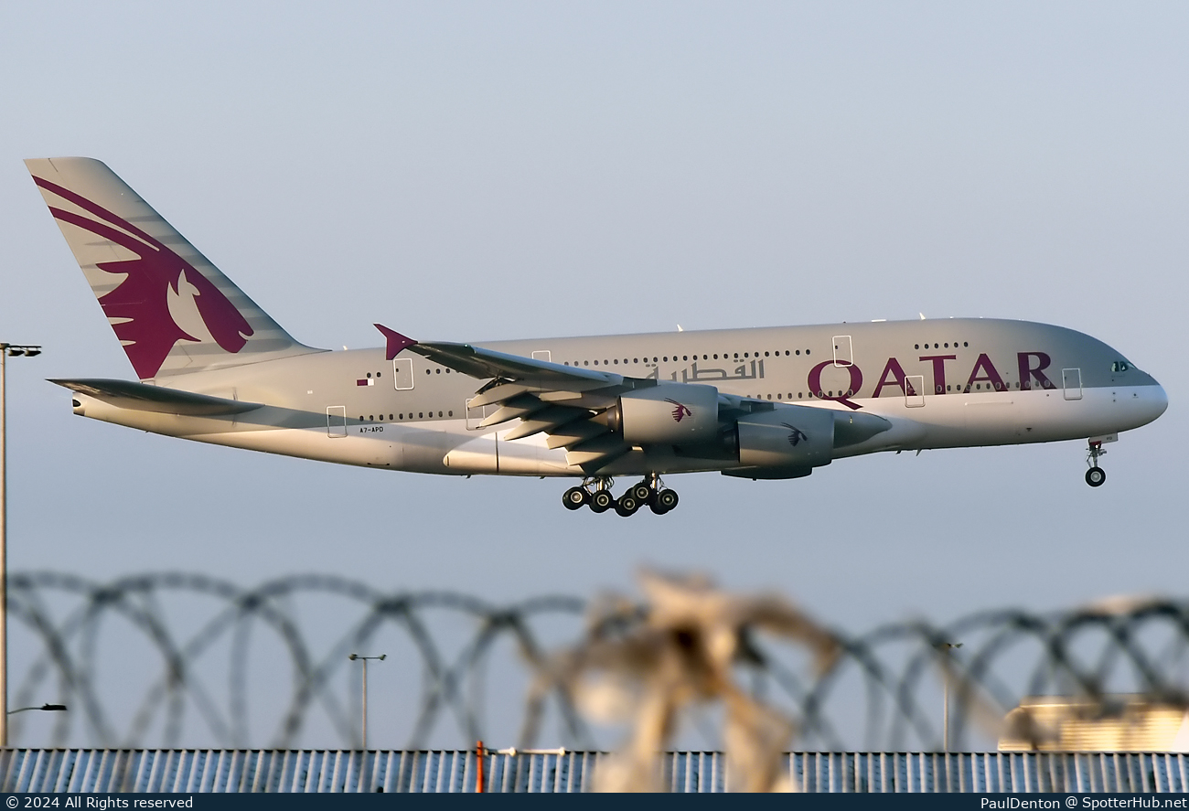 Photo of A7-APD - Airbus A380-861 operated by Qatar Airways