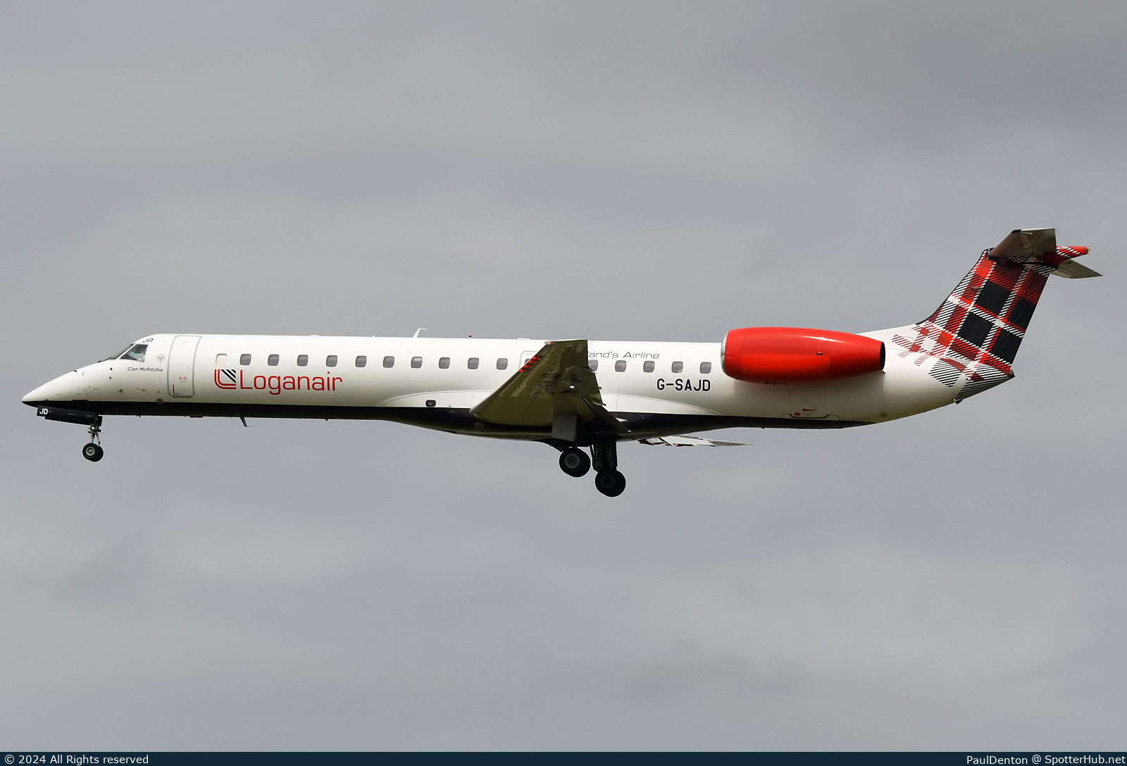 Photo of G-SAJD - Embraer ERJ-145EP operated by Loganair